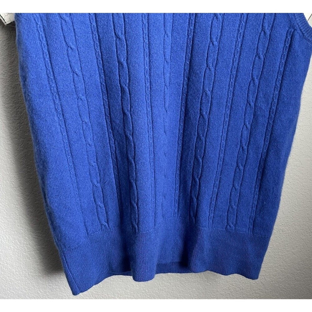Lord’s by McGeorge of Dumfries Men's Pure Cashmere Sweater Vest Scotland - Blue - Picture 3 of 7